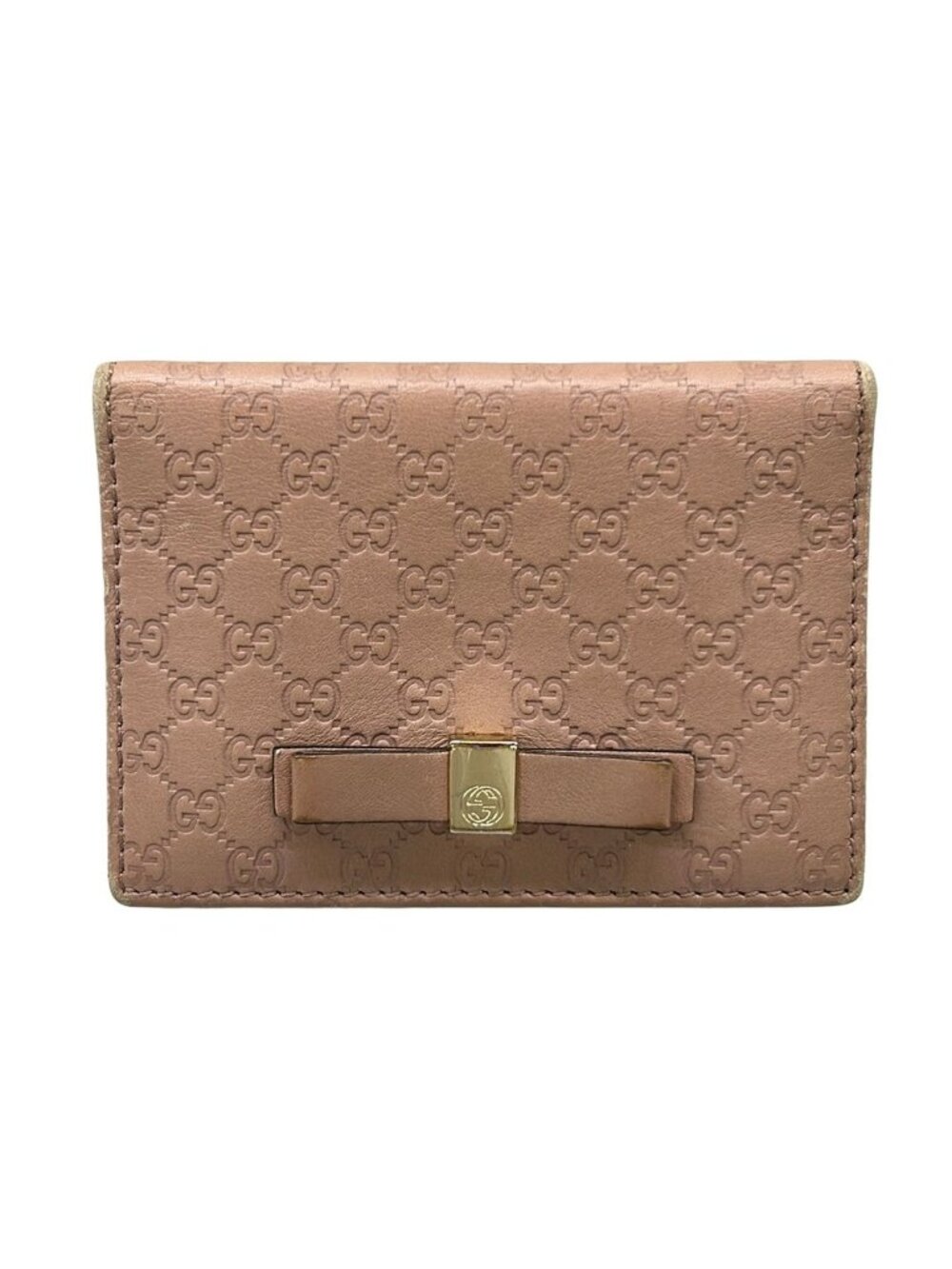 Gucci Pass Case Bowie Pink Beige Leather Shoulder Bag - Picture 1 of 8